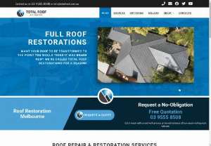 Roof Restoration Melbourne | Roof Repair & Replacement - Total Roof Restoration is Melbourne's roof repair and roof restoration specialist. Call 03 9555 8508 and talk to our roofing contractors in Melbourne for a free no-obligation quote now!