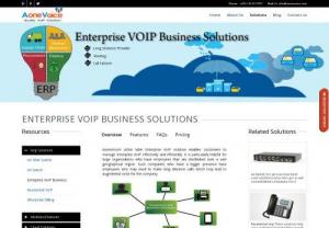 Enterprise voip solutions - AoneVoice's white label Enterprise VoIP solution enables customers to manage enterprise VoIP effectively and efficiently. It is particularly helpful for large organizations who have employees that are distributed over a vast geographical region. Such companies who have a bigger presence have employees who may need to make long distance calls which may lead to augmented costs for the company.
