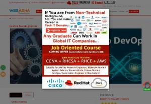 DevOps training in pune - Call 8010911256 Webasha Provides DevOps Foundation Certification provided by leading Training in Pune. Learn DevOps methodology,  principles,  tools,  architecture,  on-cloud processes from top trainers and get course details,  fees,  contact address of center,  Best devops center Class,  Course,  Center,  Exam Fee Pune,  India