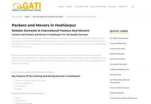PACKERS AND MOVERS IN HOSHIARPUR - Get best and affordable PACKERS AND MOVERS IN HOSHIARPUR with Gati Packers and Movers. We also provide packaging and loading-unloading services. Get more inforamtion,  at our website.
