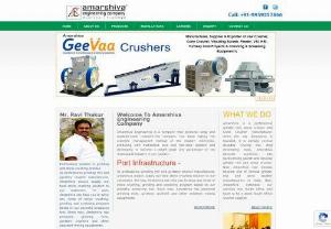 Jaw Crusher | Cone Crusher Manufacturer in Hyderabad - Amarshiva - Amarshiva Engineering Company - We are one of the Best Cone Crusher Manufacturer in Hyderabad India,  Jaw Crusher Manufacturer,  Vibrating Screening Manufacturer,  Jaw Plate Supplier,  Vibrating Feeder Manufacturer,  Cone Crusher Supplier,  Jaw Crusher Supplier,  Jaw Plate Manufacturer in Hyderabad,  India,  etc.