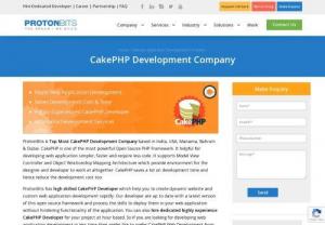 CakePHP Development Company India > USA > Warsaw,  Poland - ProtonBits - Best CakePHP Development Company based in India,  USA & Warsaw Poland develop your web application rapidly with using Extensive CakePHP. Request Free Quote today for CakePHP Development Services. Hire CakePHP Developer on hourly basis. Best CakePHP Development Solutions Provider India,  USA,  Warsaw Poland.