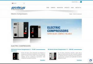 Air Compressor Italy - Rotair Spa offers a wide range of electric compressors,  from small to huge,  standard or with inverter.