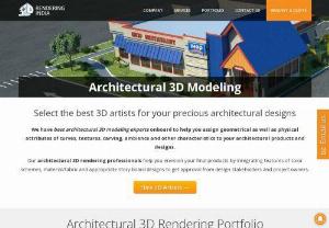 Outsource Architectural 3D Modeling Services, 3D Product Modeling | 3D Rendering India - With out best team of 3D Artists and Architectural 3d Modeling experts, get your solutions done for your architectural products and designs. Also we help you with applying textures, curves, ambience etc for making your products and designs look appealing