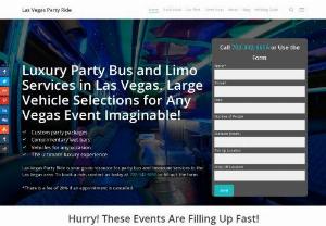 Las Vegas Party Ride - Limousine services and party bus company in Las Vegas. Whatever the occasion,  we got you covered 24/7! Short notice availability.