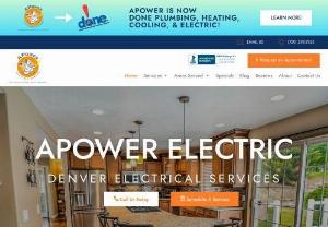 APower Electric Service - APower Electric Service and our team of knowledgeable,  experienced and friendly electricians are dedicated to ensuring your home's electric services is as safe and dependable as possible. Providing residential,  commercial and even industrial electric service to the Greater Denver Metro Area and outlying areas,  APower Electric Service offers 24/7 emergency service,  easy to understand estimates and unparalleled customer service. When it comes to your electric service,  don't simply assume it's