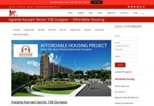 Agrante Affordable Sector 108 Gurgaon - Agrante Sector 108 is an upcoming affordable housing project in Gurgaon. The project is covering 5 acres of the prime area and holding 5 towers with world-class amenities. Agrante Affordable Sector 108 is licensed by TCP Haryana Under Haryana housing scheme. Also,  the price of the apartments is fixed by the Haryana Government that is Rs. 4000/sqft for carpet area. Agrante Affordable 108 is located close to Dwarka Expressway and has few minutes of driving distance to IGI Airport.