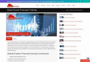 Oracle fusion financials cloud training - Fusion Application is advanced technology by Oracle. It minimizes the business process in the company. The best place to learn Oracle Fusion Financials is Fusion Duniya.