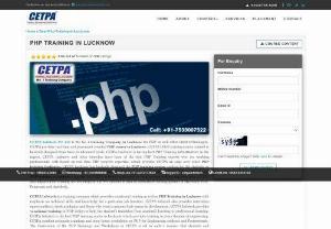 PHP Training In Lucknow - Join the best Training company in Lucknow for PHP Training which name is CETPA Infotech.