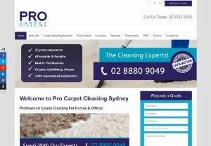 Pro Carpet Cleaning Sydney - Pro Carpet Cleaning Sydney was established over 10 years ago. Therefore,  we have now over 10 years' experience in providing regular,  safe and effective residential carpet cleaning using the latest technology in Sydney and adjacent areas