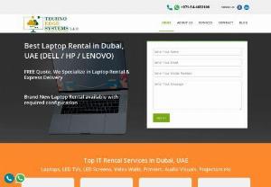 Hire or Lease Laptop Rental services,  Dubai - Techno Edge Systems LLC - We provides Laptop Rental services for all users with affability rental prices for short term or long term with same day delivery. Call us +971-54-4653108 for Laptop Rental in Dubai,  UAE.
