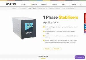 Single Phase voltage Stabiliser,  India | Servo Controlled Voltage Stabilizer Manufacturer Chennai - KRYKARD 1 phase Stabilisers have been setting the standard in the industry for product design and quality in over 300,000 installations since 1985.