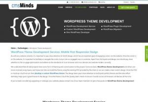 Wordpress Theme Development Company in Raleigh,  USA - CmsMinds is the leading wordpress theme development offshore company in USA. We provide the best theme development service in affordable rate.