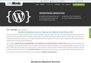 Wordpress Migration Service Provider in USA - CmsMinds - Best offshore wordpress migration service provider in Raleigh USA.
