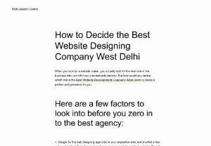 How to Decide Which is the Best Website Designing Company - When you are looking for a website designing company to design a website for your business, you need the one that is the best. Here are the tips to find out