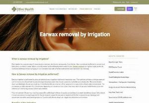 Ear Irrigation - Ear wax removal by irrigation replaces the old fashioned technique of ear syringing. Now Ear irrigation is performed by using an electronic ear irrigation machine to remove ear wax. It is an exceptionally safe,  effective and comfortable method of ear cleaning.