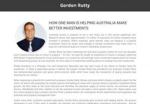 Gordon Rutty | Property Investment Planner & Consultant - Gordon advocates is best known for providing his clients with safe affordable and appropriately geared property investment
