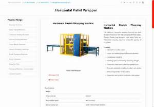 Horizontal Pallet Wrapper Machine Supplier and Manufacturer - Horizontal pallet wrapping machine suppliers and manufacturers in Delhi, India