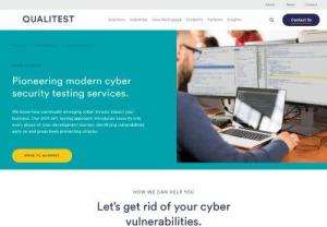 Cloud Security - QualiTest's cloud security, with our tools, methodologies and services, helps keep your computing secure. QualiTest's services allow you to produce software solutions you can trust.
