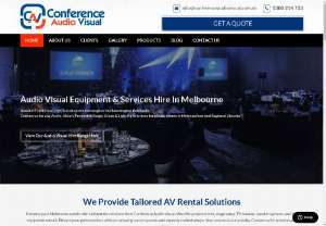 Conference Audio Visual Pty Ltd - With over 30 years of experience, Conference Audio Visual is the leader in delivering tailored audio visual equipment hire solutions in Melbourne. We take time to identify and understand client's needs along with the nature of the event, which allows us to provide a variety of AV hire Melbourne solutions to ensure that the event runs smoothly and successfully.

We specialize in:
=>Projector Hire
=>Speaker Hire
=>Stage hire
=>PA system hire
=>Audio visual hire
=>Microphone hire
