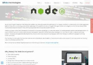 NodeJS Web Development Company - Oodles Technologies is a NodeJS Web Development Company that provides end-to-end Mean Stack Application Development Services to the clients.
