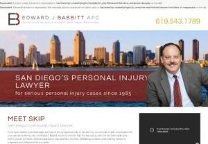 Edward J. Babbitt,  APC - An outstanding San Diego Car Accident attorney from Edward J. Babbitt,  APC & Associates can successfully handle any type of personal injury claim,  securing the maximum compensation you are entitled to,  in respect of your injuries and damages.