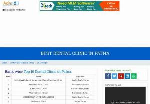 Best Dental Clinic in Patna - Best Dental Clinic in Patna. Find list of Top 10 Dental Clinic in Patna.