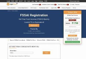 FSSAI Registration Online - FSSAI Registration is mandatory for starting a food business. Get FSSAI registration online in Delhi, Gurgaon, Noida, Bangalore, Mumbai & other cities