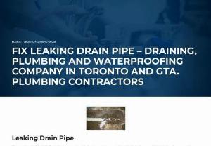 Fix leaking drain pipe - Looking for a local plumber to fix your plumbing problems? We've been on the market for 17 years serving include plumbing and drain repair, installation, maintenance, and most reliable plumbing companies Toronto area.