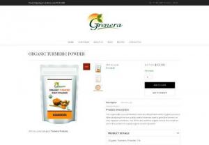 Grenera organic Turmeric Powder - Turmeric used in many ways such as medicine,  beauty,  antibiotic,  health dink mix,  food,  culinary,  tea,  dye,  indiactor and health drink mix.
