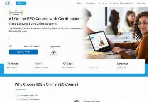 Best SEO Course Online with Certification & Training | IIDE - Our SEO Course is voted the Best SEO Course Online by over 8000+ students. Learn about our Online SEO Course's Fees, Syllabus, Duration & Certification.