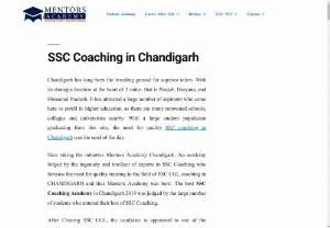 SSC Coaching in Chandigarh | Mentors Academy - SSC Coaching in Chandigarh by Mentors Academy. If you are aspiring to clear SSC exam while being in Chandigarh,  it is always prudent to choose a Best SSC coaching institute in Chandigarh