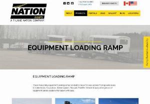 Heavy Duty Loading Ramps in USA - Nation Ramps has the best equipment loading ramp rentals in Montreal,  QC and Saint John,  NB to assist loading of heavy duty equipment loading in Canada.