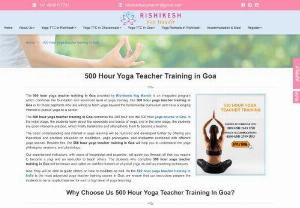500 Hour Yoga Teacher Training in Goa, India | yoga in Goa - Find 500 hour Yoga Teacher Training in Goa, India offered by Rishikesh Yog Mandir yoga course 500 hour yoga TTC in Goa registered with yoga alliance USA.
