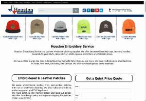 Houston Embroidery Service - We do custom patches, embroidered patches, printed patches, 
custom Velcro patches, clothing labels, PVC patches, custom leather patches, custom keychains, and other promotional products. Following is an overview of our products.
