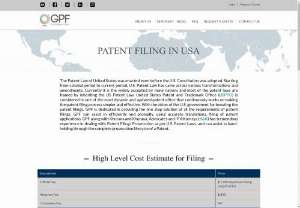 Patent Filing U.S.A|International Patent Filing USA|Global Patent Filing USA - Looking for the best Patent Filling Service for USA,  Global Patent Filing services are here to help you to provide effective service in issuing US Patent application. International Patent application Filing USA is the national application filed in the USPTO.