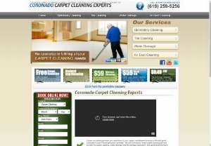 Coronado Carpet Cleaning - It does not matter just what you need done to your carpet,  upholstered furniture or tile and grout. Coronado Carpet Cleaning Experts can help! We are Coronado's most trusted cleaning services provider for carpet cleaning,  water damage and fire damage restoration,  and upholstered furniture cleaning services. 912 B Ave Coronado,  CA 92118 (619) 259-5256 Mon-Sun 10 a.m - 8 p.m cash,  check,  all cc