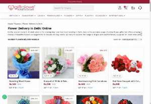 Send Flowers to delhi - Get delights and fresh flowers at giftalove with same day delivery based on the Delhi city.