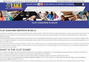 CLAT Coaching in Delhi - Tara Institute offers best coaching classes for CLAT that are specially designed with the right amalgamation of effective study material and well-researched practice papers to make the conceptual study effective and result oriented. We offer a dedicated approach to classroom learning moulded with the right mix of guidance and doubt clearing sessions. 