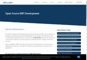 Open Source ERP Development - We atOodles Technologies are one of the top ERP development company based in India that offers services to clients from all over the world. We are in to open source ERP development to meet your business requirements. Our aim is to provide best quality services and utmost satisfaction to our clients.