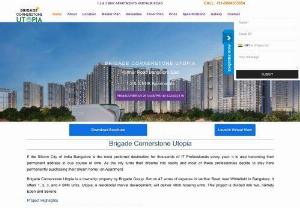 Brigade Cornerstone Utopia Bangalore - Brigade Cornerstone Utopia is situated in Varthur Road of East Bangalore. Brigade Cornerstone Utopia Varthur is a venture of Brigade group that includes 1,  2 & 3BHK residences on reasonable price. Check price,  location,  reviews,  brochure,  layout plans,  floor plan,  specification and much more at our website.