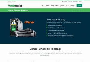 Linux Shared Web Hosting Services India | MediaStroke - Find cheap Linux shared hosting at MediaStroke. Get unlimited space and bandwidth. Get affordable
Linux hosting for your domain name. Order Now!
