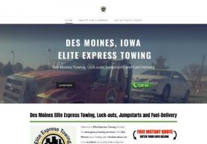 Des Moines Elite Express Towing, tow truck, 24 hour towing, lockouts, jumpstarts and fuel-delivery, Des Moines, IA  - Des Moines Elite Express Towing, lockouts, jumpstarts and fuel-delivery is the best tow truck company in Des Moines, Iowa. We provide affordable towing services and guarantee a 100% satisfaction. We serve Des Moines, West Des Moines, Clive, Grimes, Johnst