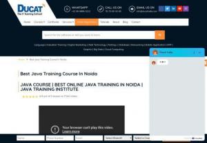 Best Java Training institute in Noida - Ducat offers java training in noida,  Ghaziabad,  Greater noida,  Gurgaon,  Faridabad,  Jaipur. Java training organized by ducat with live project by corporate trainers.