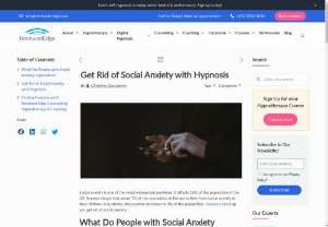 Get Rid of Social Anxiety with Hypnosis - Social anxiety is one of the most widespread problems. It affects 18% of the population in the US. Surveys shows that about 7% of the population in Europe suffers from social anxiety in their lifetime. In Australia,  this number increases to 9% of the population. Hypnosis can help you get rid of social anxiety.