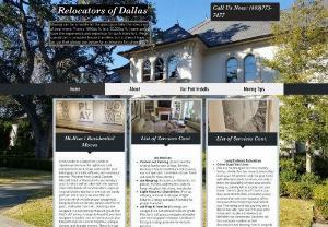 Relocators of Dallas - Relocators of Dallas is a local moving company that's made up of a motivated group of gentlemen that have years of experience in both van line and white glove moving services. Combining the best of both industries to give you the peace of mind you deserve during your transition into your new home. We offer a wide variety of customizable services that can accompany your move such as Complete pack/unpack, art prep/transfer/installation, organization services, and local pick up/ delivery services.