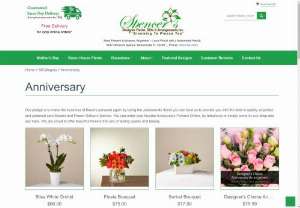 Spencers Florist - The Best Anniversary Flowers Arrangements are done with time,  patience and loving care. These are the ingredients in every bouquet from Ana & Roses