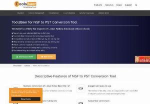 NSF to PST file converter - Software help to convert NSF files to PST. You can easily convert multiple NSF to PST