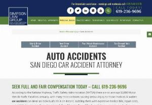 Car Accident Attorney San Diego - Simpson Law Group - Simpson Law Group is regarded as one of San Diego's top trial & serious personal injury law firms. Their seasoned trial attorneys represent clients who have suffered from all types of catastrophic injuries. The firm strongly believe in pursuing justice and righting the wrongs that their clients have experienced. When you need someone to advocate for your rights and seek fair compensation on your behalf,  their San Diego car accident attorneys team can fight for you.