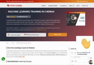 Best Machine learning Training in chennai - Credo systemz has been No.1 best Artificial Intelligence and Machine learning in Chennai, we offers the course with R Programming and Python.
Join our Machine learning  training and placement and become Machine Learning Engineer Certified Professional. 

